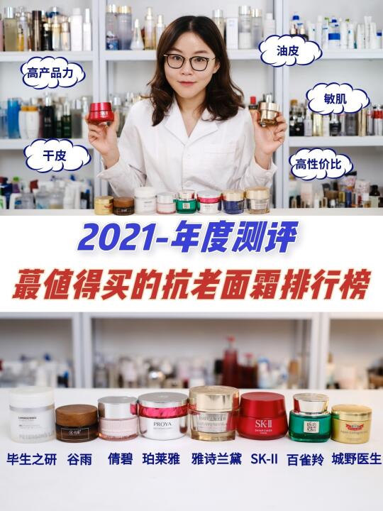 2021年度测评|8款好用的抗老面霜测评❗哔哩哔哩bilibili