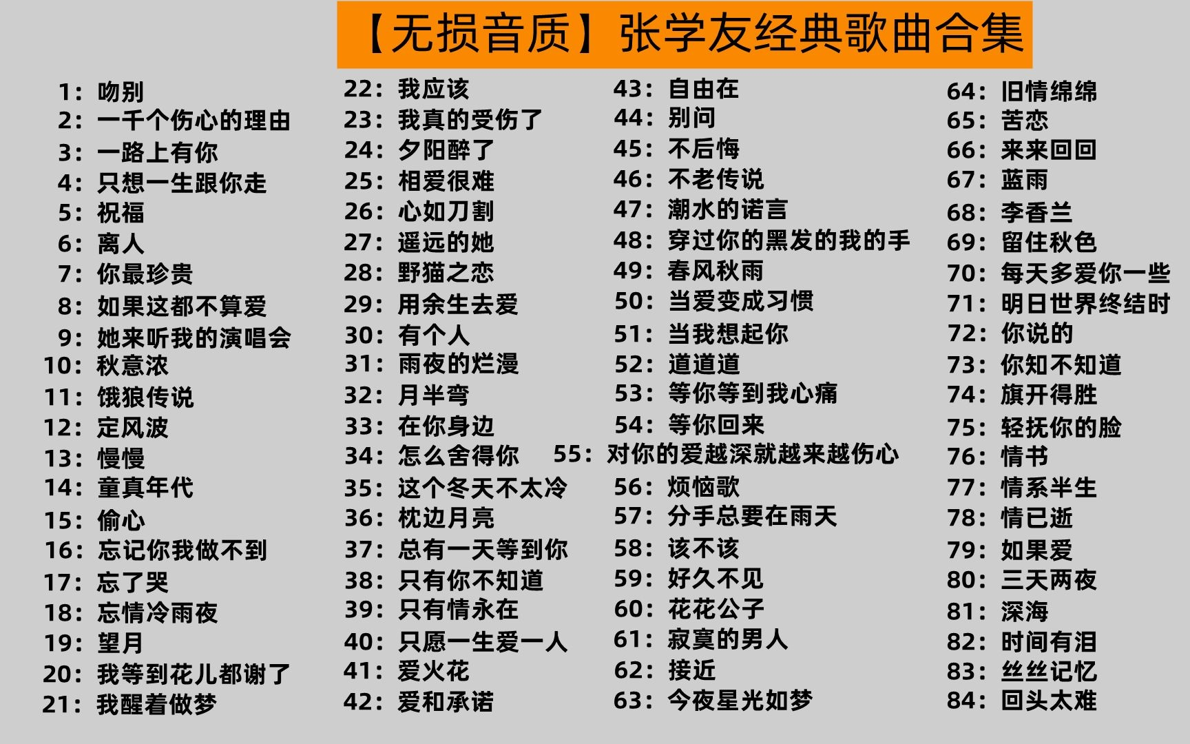 盘点“歌神”张学友好听音乐合集,你最喜欢的那首歌单里有吗?哔哩哔哩bilibili