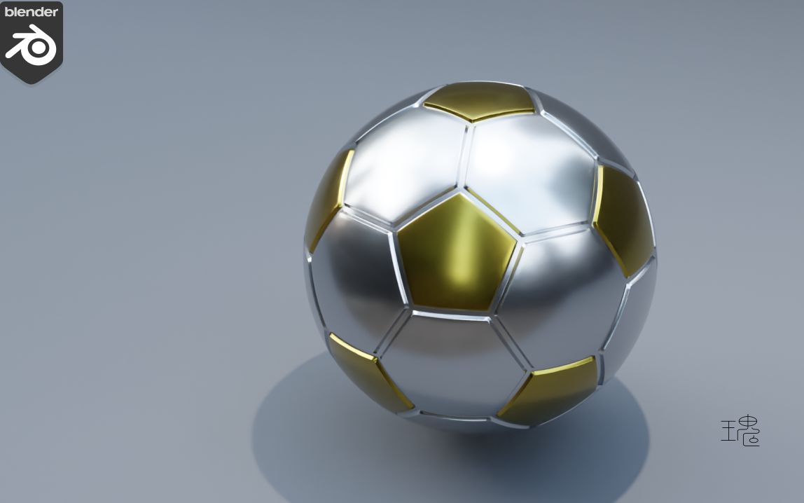 blender珠宝3d建模主题教学078足球blenderjewelrydesign3dmodeling