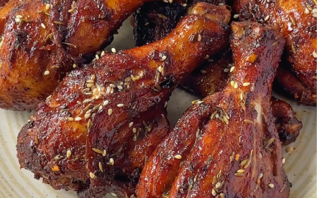 太过瘾了 香辣孜然烤鸡腿 一口爆汁-明月几千春-默认收藏夹-哔哩哔哩