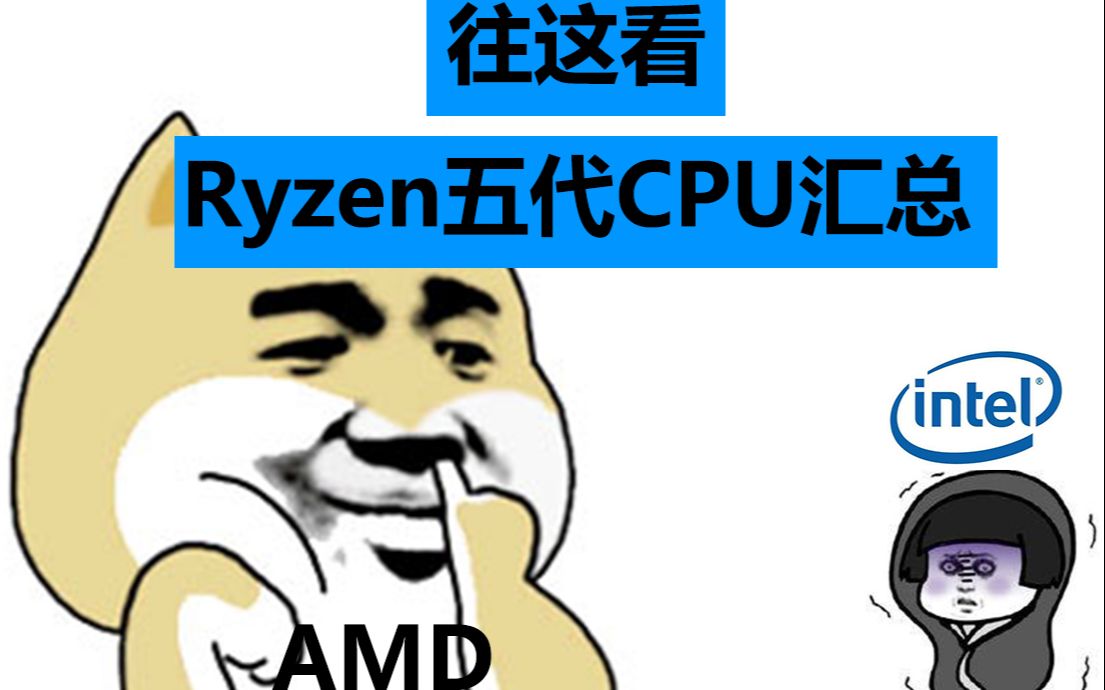 看不懂苏妈的新CPU评测?往这看,Ryzen五代CPU汇总哔哩哔哩bilibili