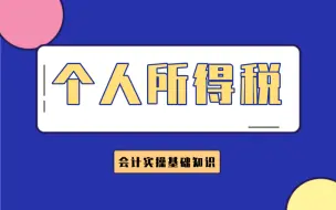 下载视频: 出纳做账实操培训|会计实操基础知识-个人所得税