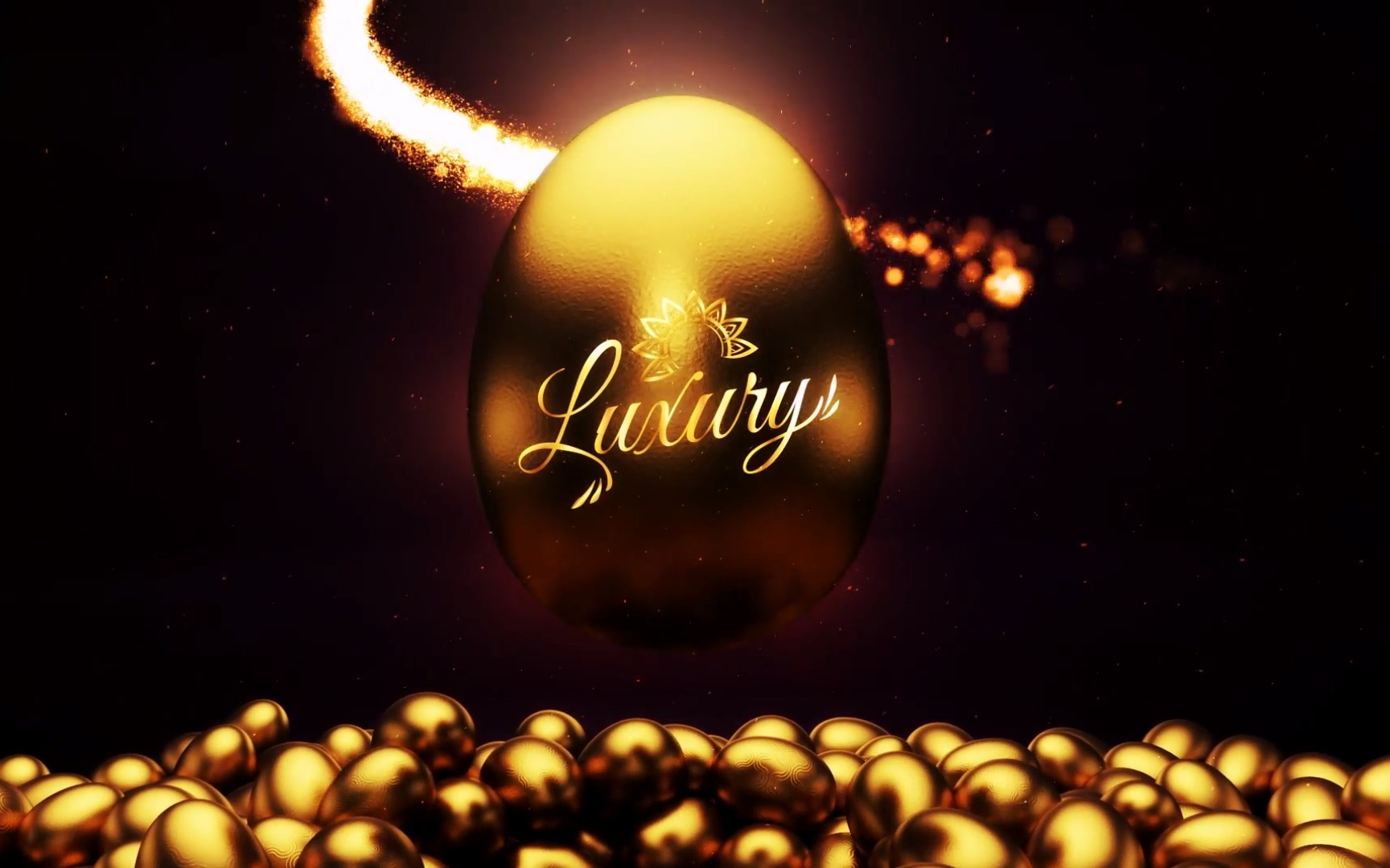 ae模板-金蛋效果 猜盲盒 盲盒揭幕 复活节片头