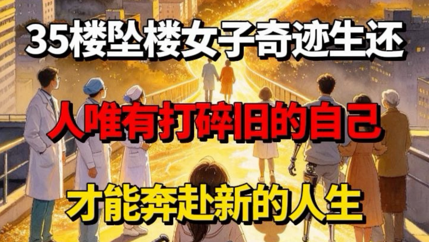 35楼坠楼女子奇迹生还，人唯有打碎旧的自己，才能奔赴新的人生【cr:晚安安】