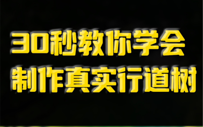 30秒教你做行道树刷白效果哔哩哔哩bilibili