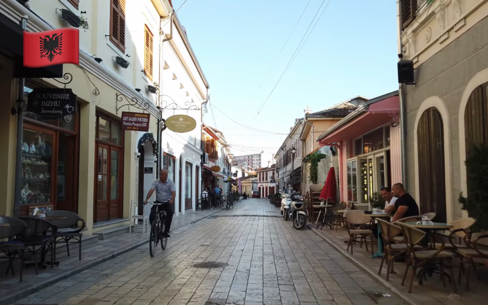 【超清】6月漫步游阿尔巴尼亚北部城市斯库台(shkoder)市中心|阿尔巴