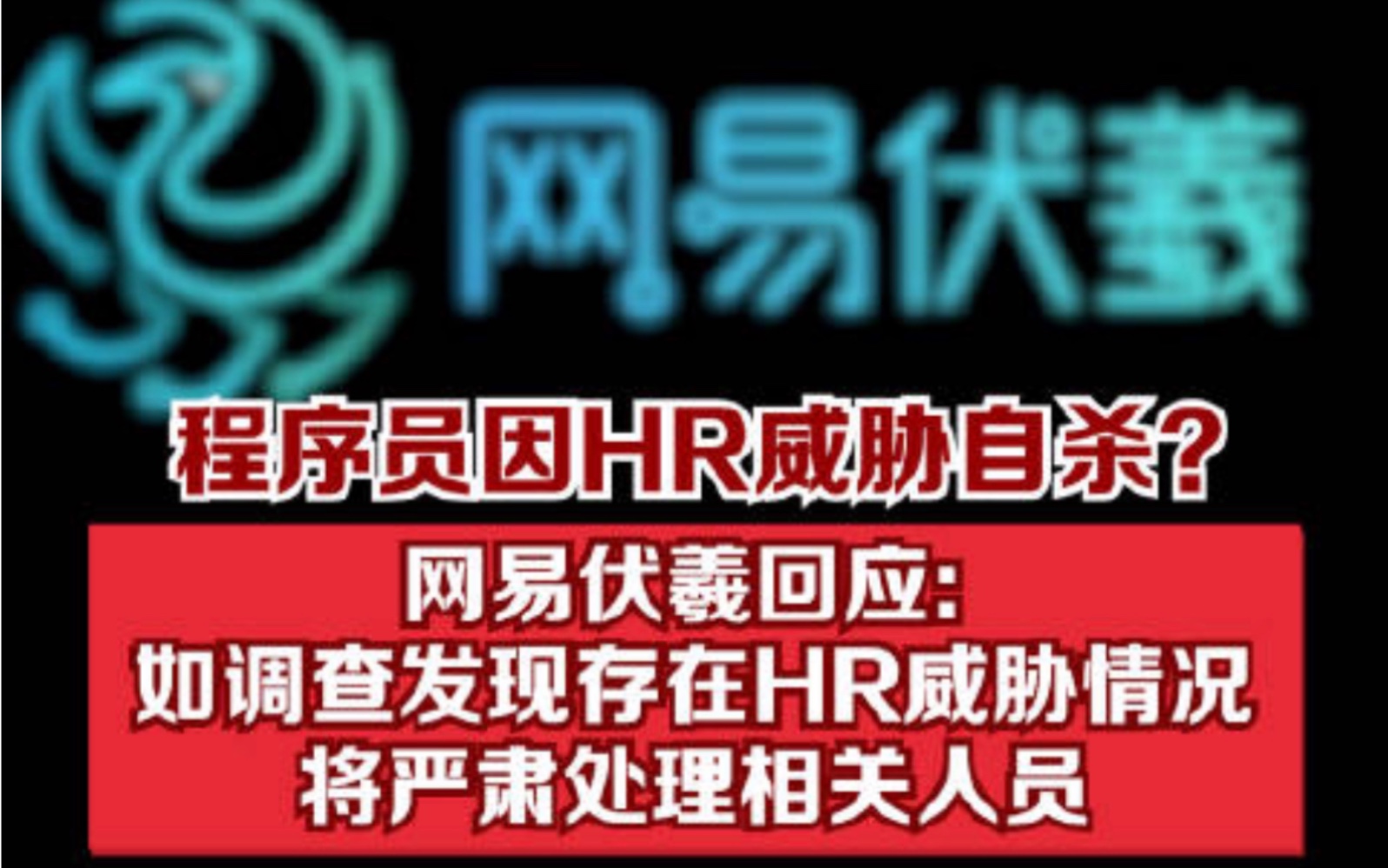 最新回应,网易程序员代码存在bug遭到HR威胁后自杀死亡哔哩哔哩bilibili