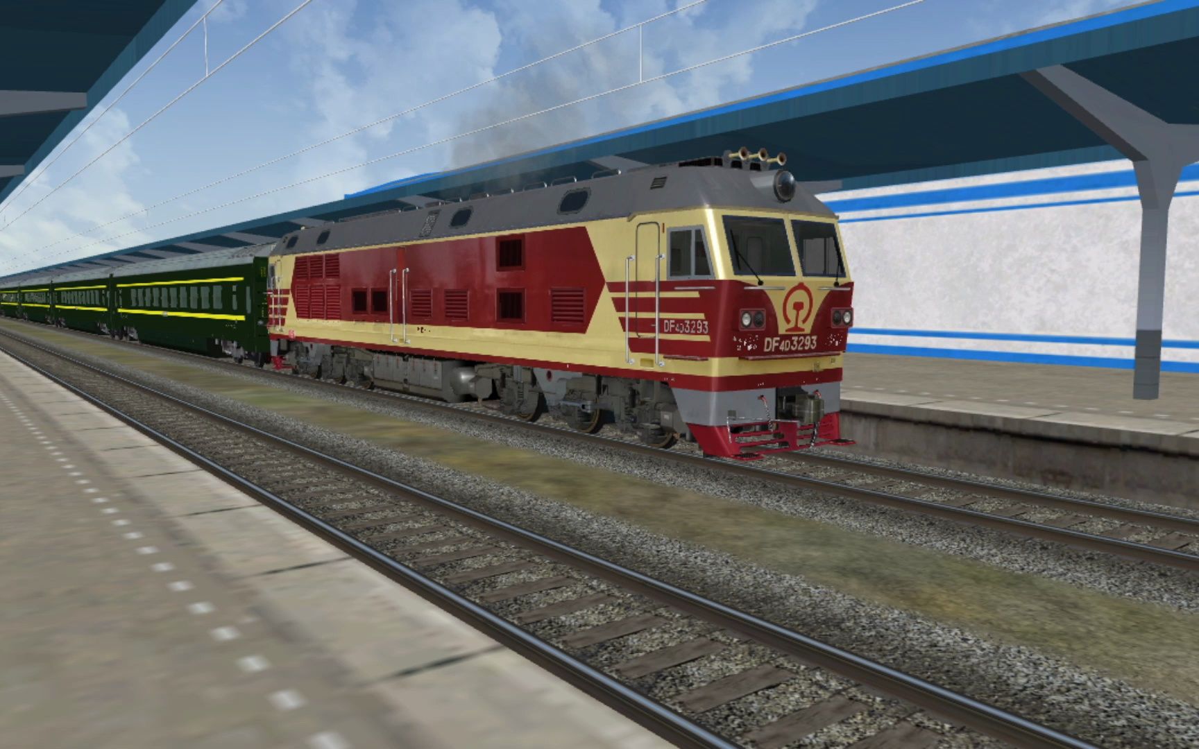 【msts/or】青藏线 df4dk牵引t27次 进西宁西站