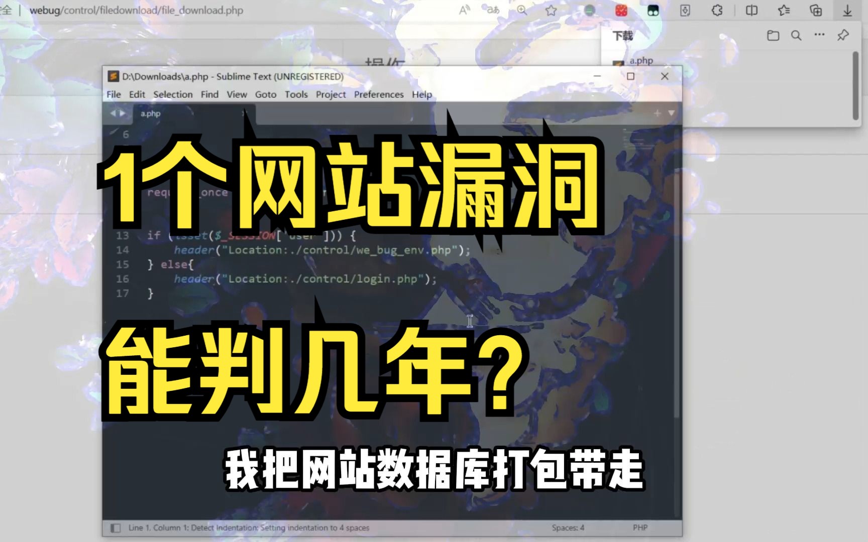 【任意文件下载漏洞】我把网站数据库打包带走,会判几年?网络安全/渗透测试/Web安全哔哩哔哩bilibili