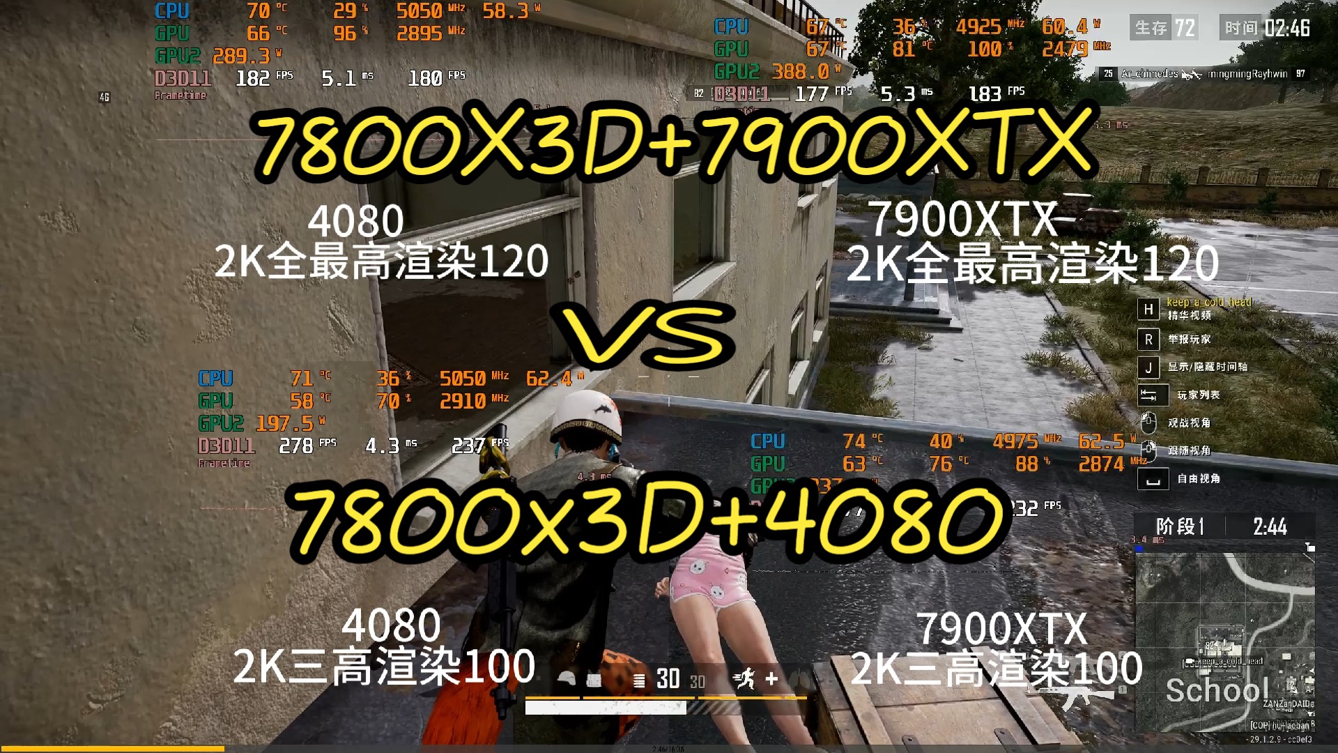 4080和7900XTX相比玩PUBG绝地求生谁会更胜一筹绝地求生