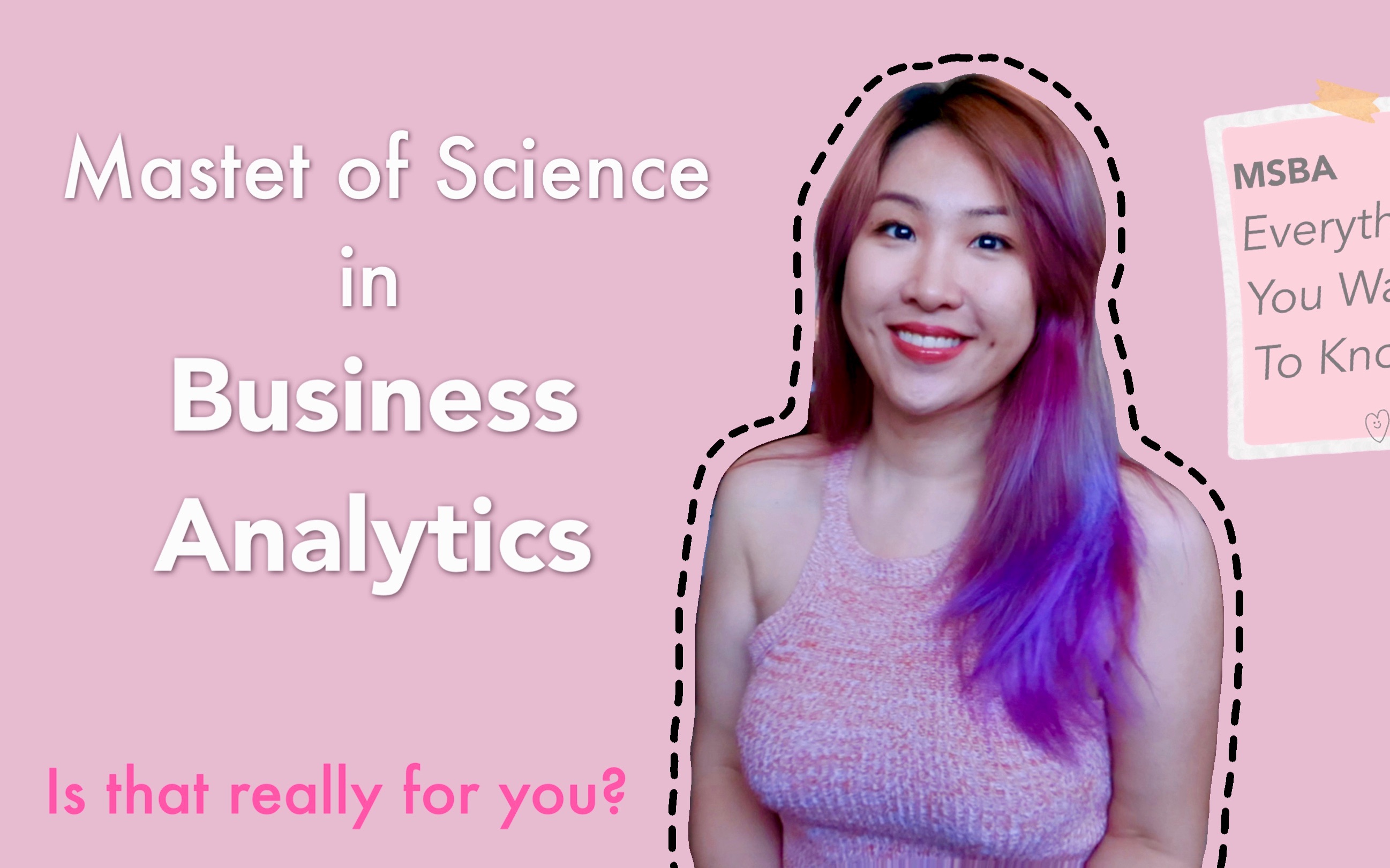 商业分析学姐解答MS in Business Analytics你想要知道的一切!|求职|选校|留学|美国研究生|MSBA哔哩哔哩bilibili