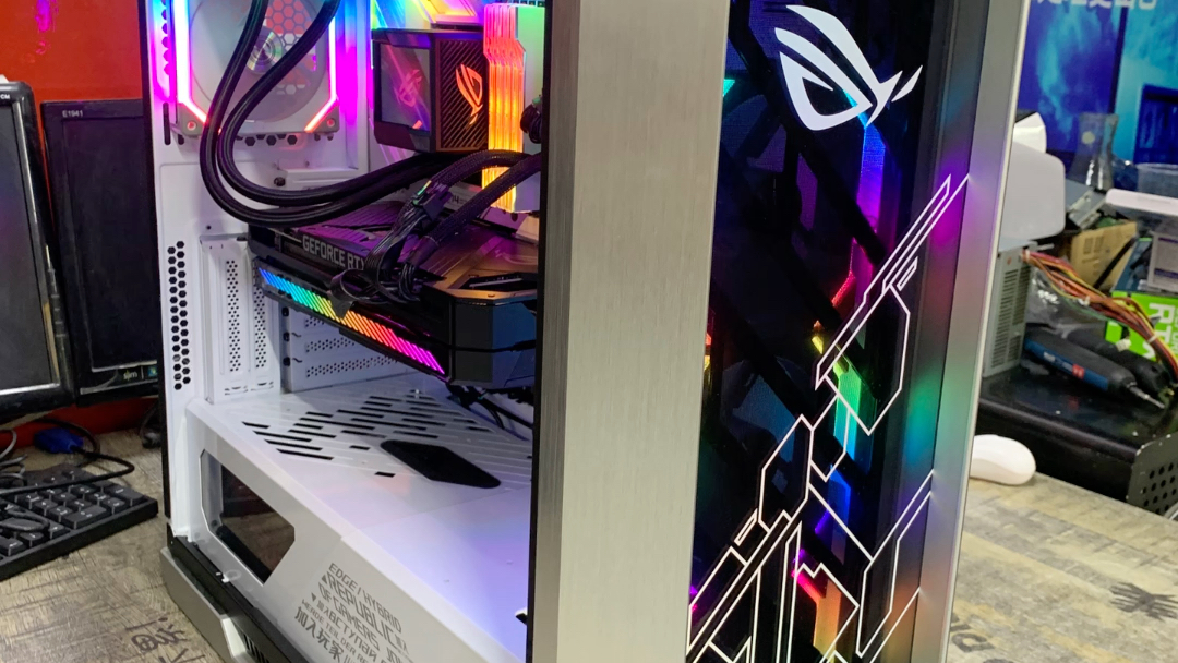 高端华硕gx601白色太阳神机箱