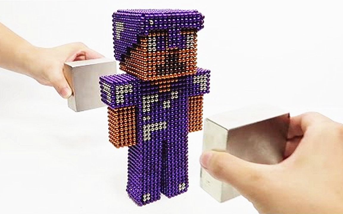 当巴克球小人遇上钕磁铁,会发生什么?3秒后精彩一幕上演了