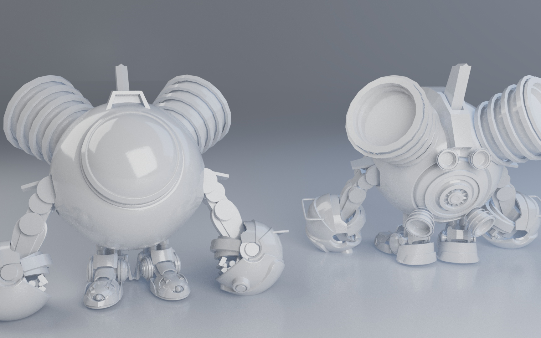 【maya】次世代硬表面模型-机器人全流程制作