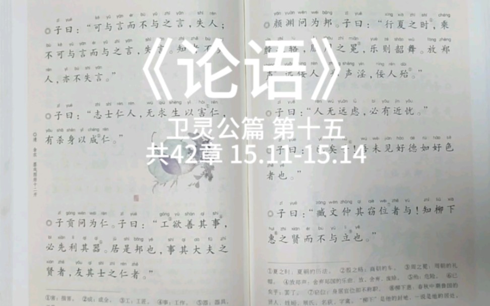 《论语》卫灵公篇 第十五 共42章 15.1115.14哔哩哔哩bilibili