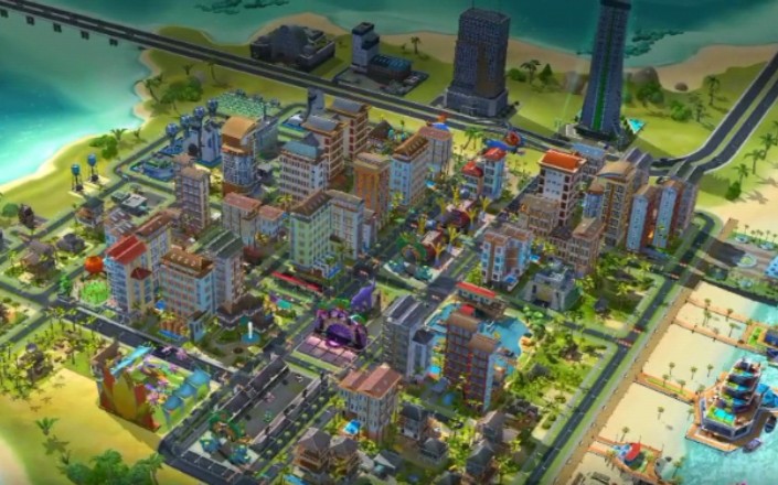 模拟城市阳光海岛系统地图展示