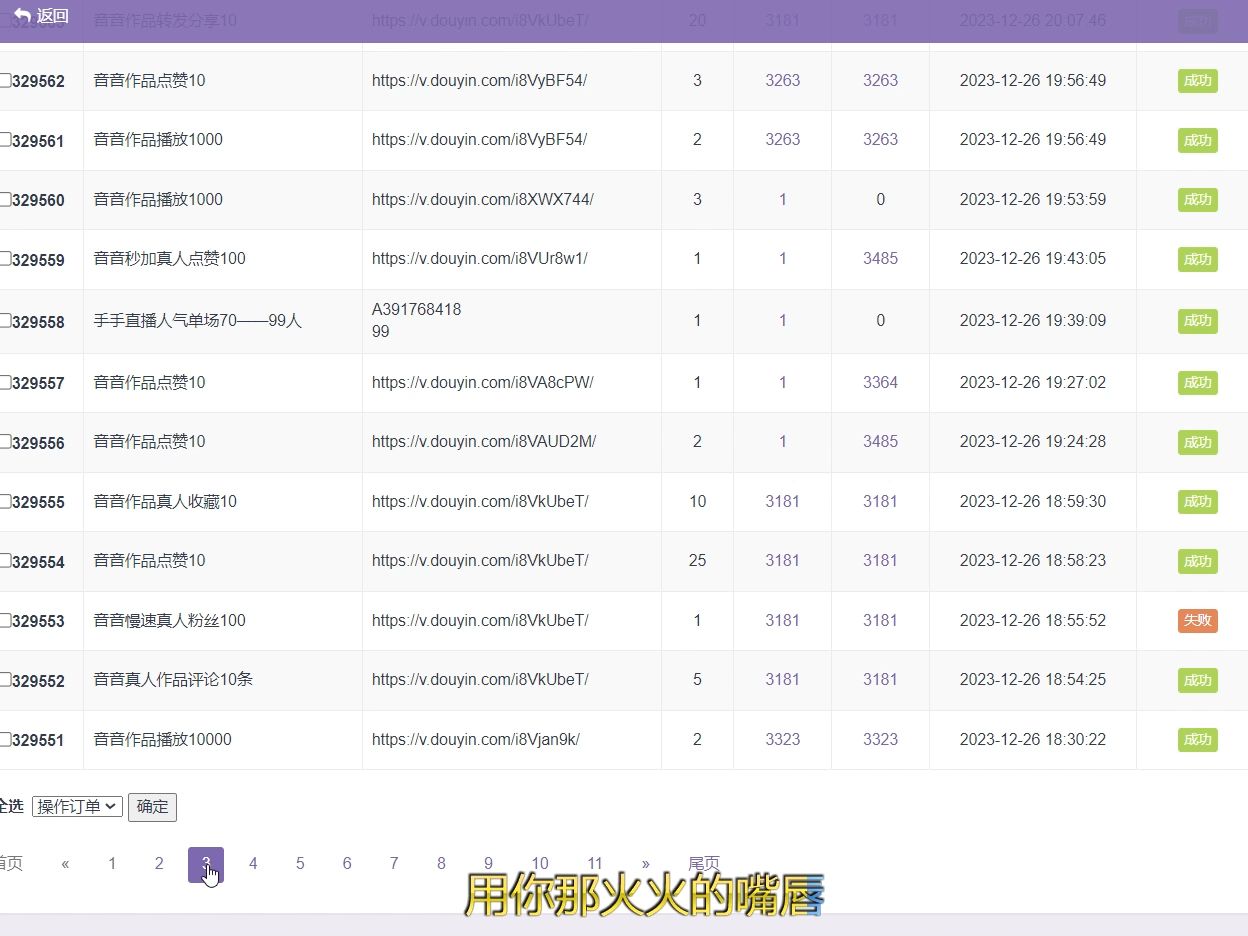 快手抖音加粉加赞加人气软件后台演示