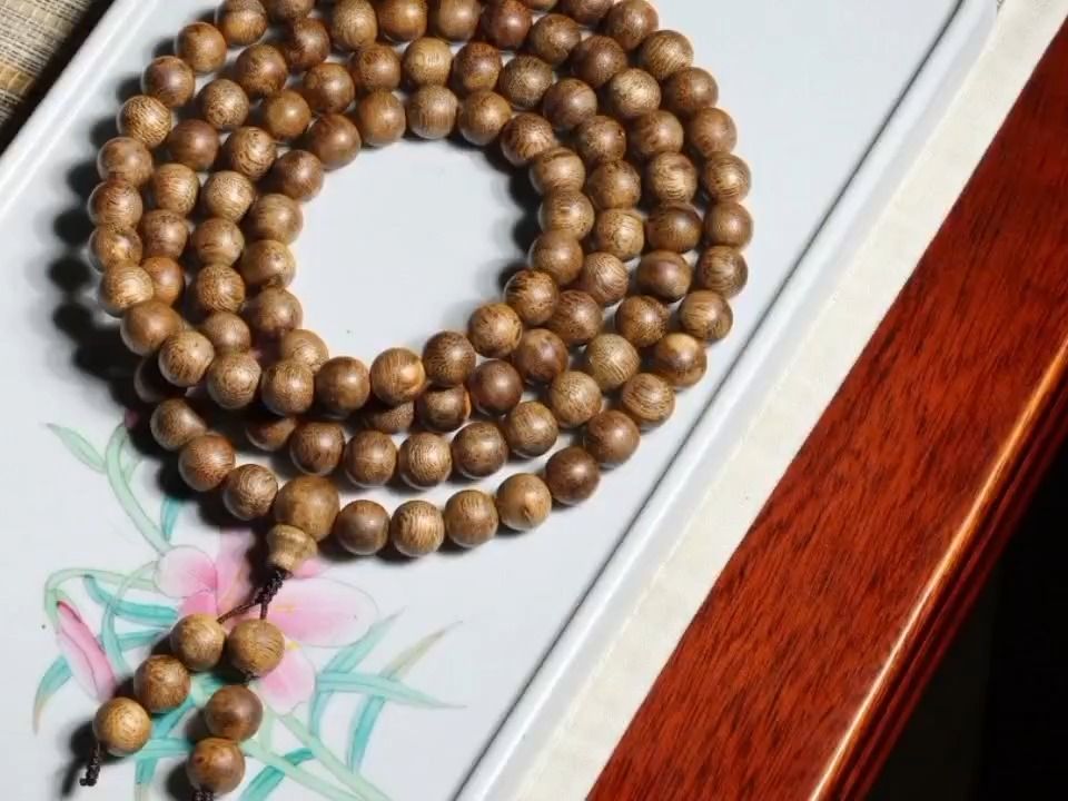 高端沉水柬埔寨菩萨棋奇楠沉香手串女款佛珠108颗念珠禅珠子多圈