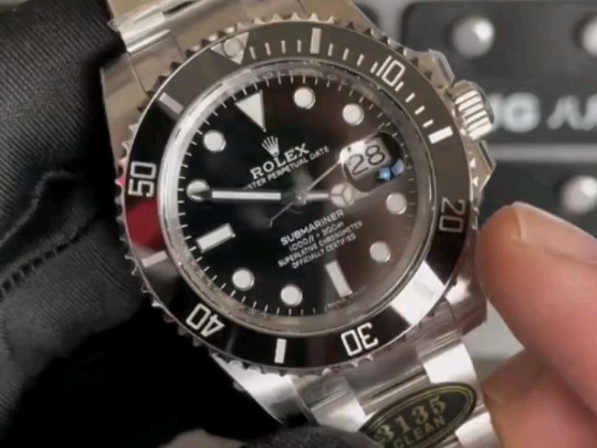 clean工厂天花板3135机芯40mm二代黑水鬼手表细节做工讲解评测