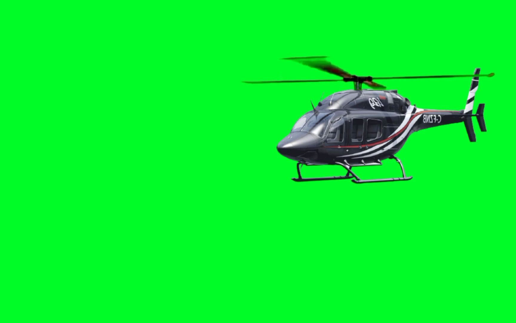 绿幕视频素材直升机