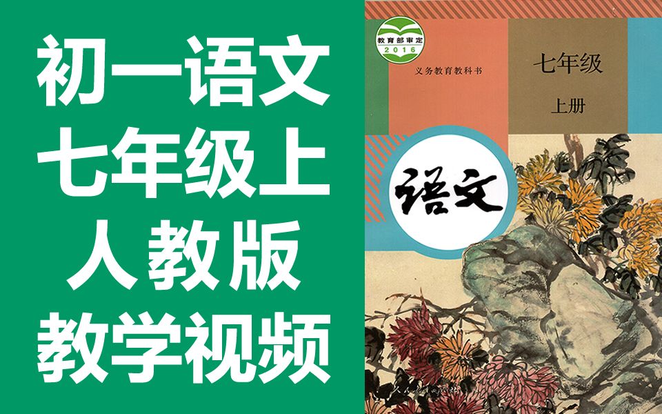 初一语文七年级语文上册 人教版 教学视频 部编版统编版 初中语文7年级语文上册七年级上册7年级上册哔哩哔哩bilibili