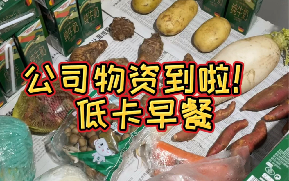 公司物资到啦!随机组合食材做一顿早餐!哔哩哔哩bilibili