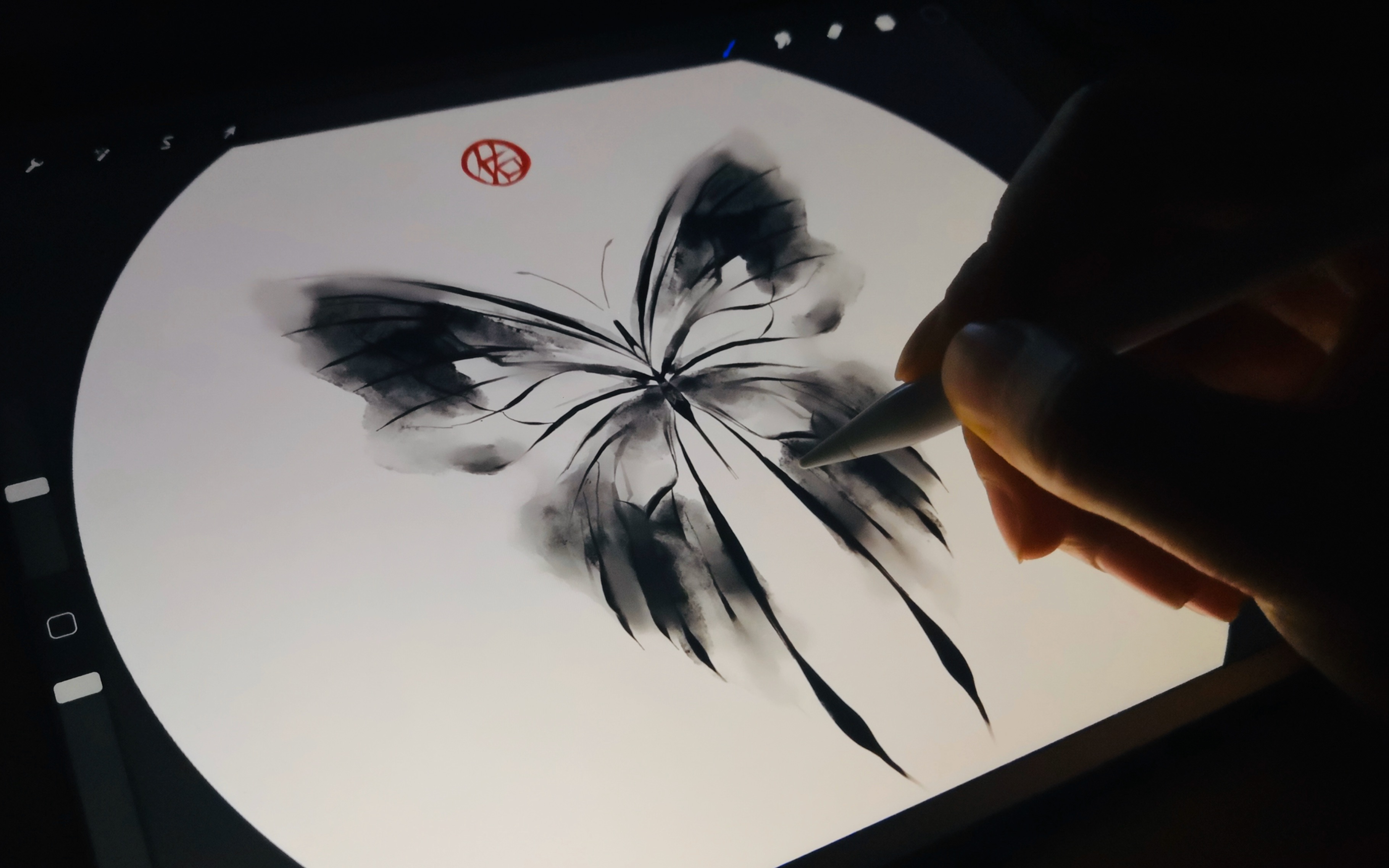 【procreate绘】用对称画几只水墨虫子