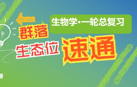 【高中生物一轮复习】9.32群落的结构习题 种间关系生态位 新高考生物学新人教版步步高全国新课标网课哔哩哔哩bilibili