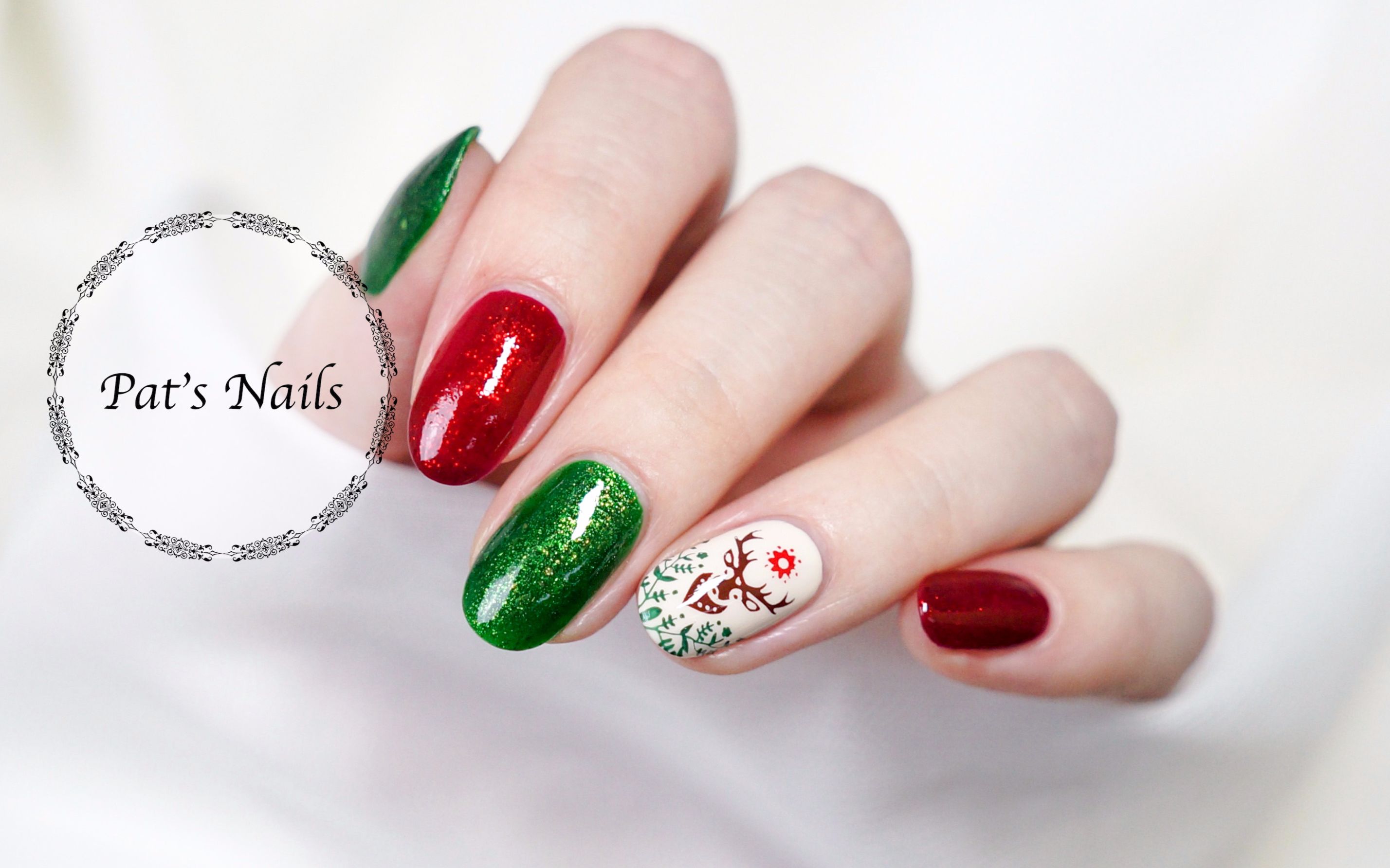 [pats nails]美甲教程|圣诞美甲之可爱圣诞小鹿