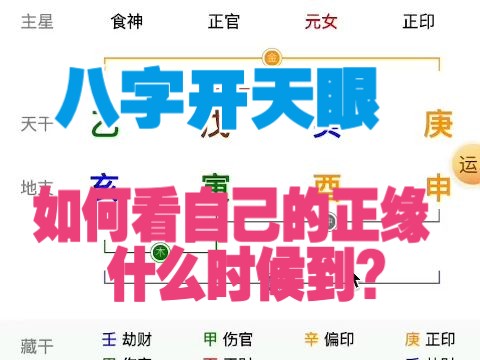 [超详细干货]一眼教会你看八字,看自己正缘什么时候到?长相如何?哔哩哔哩bilibili