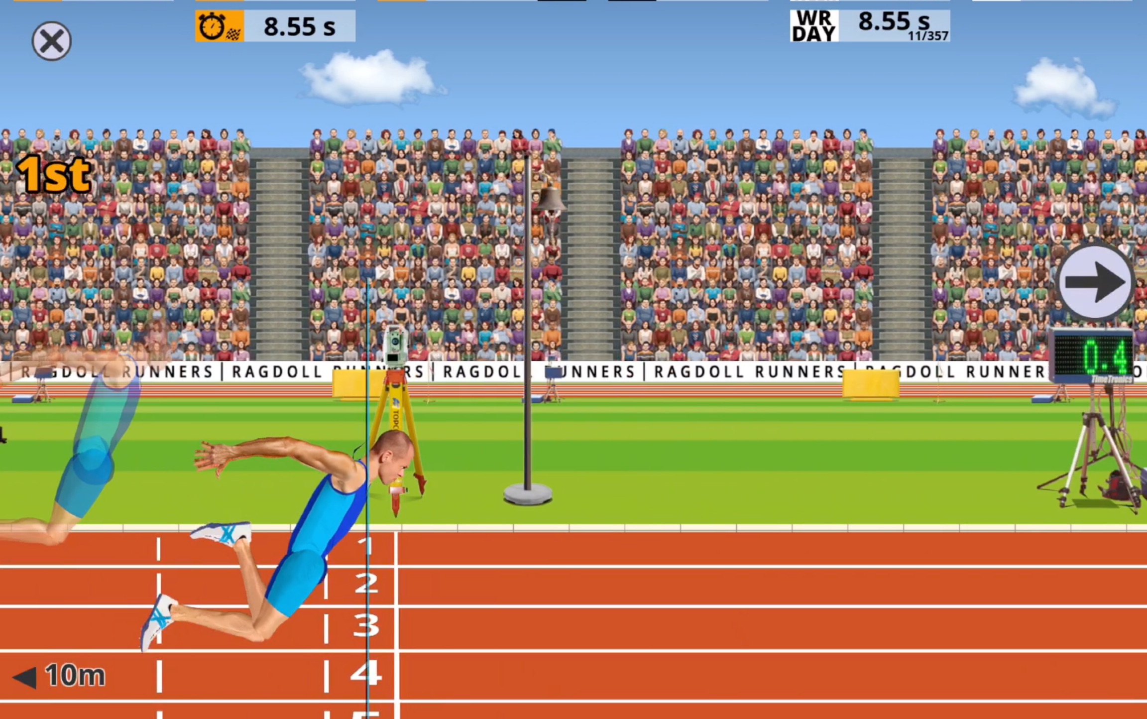 ragdoll runners 100m(easy)pb855