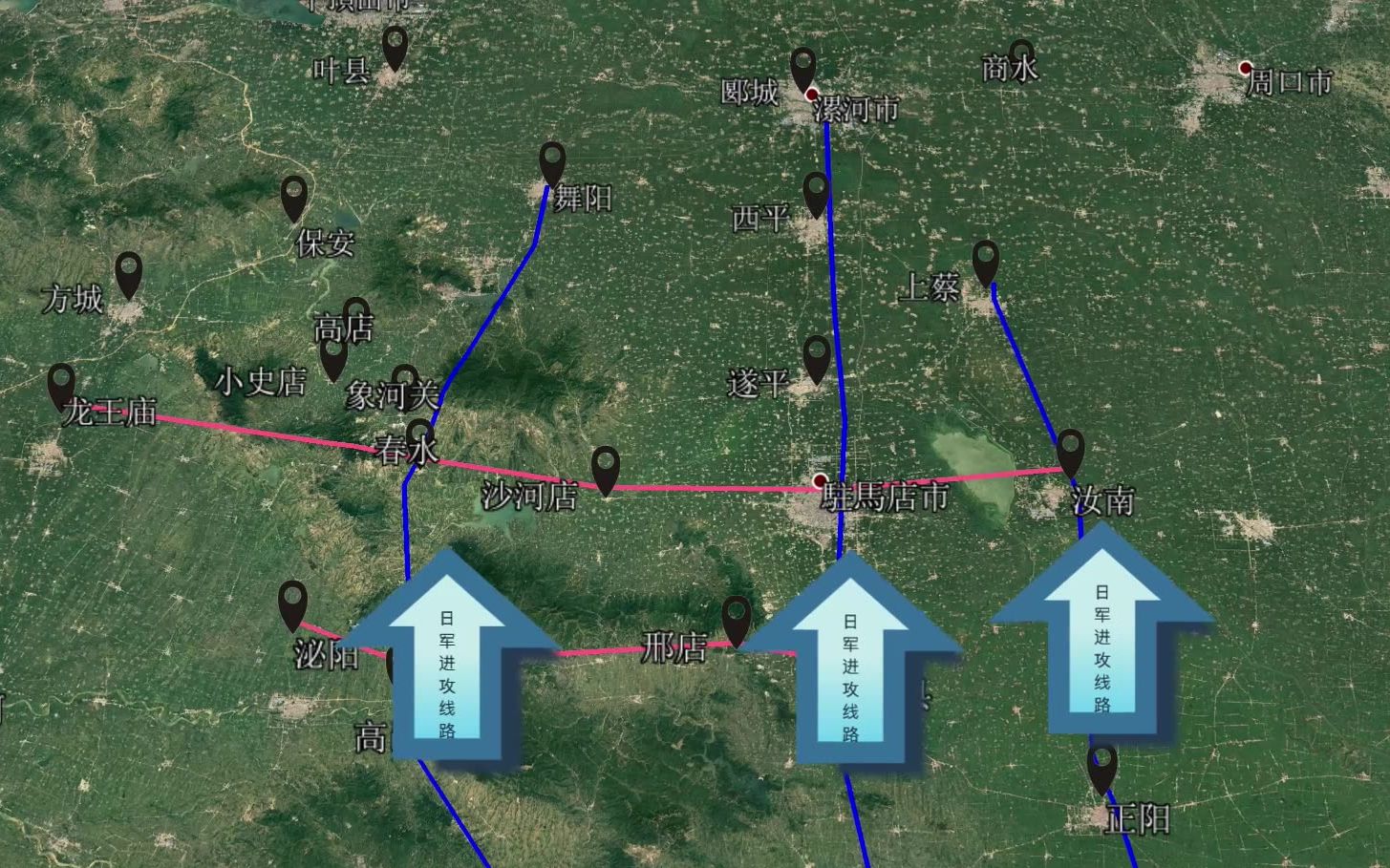 三维地图豫南会战,日军春节进攻豫南,我们送他9000个肉粽回去过年哔哩哔哩bilibili