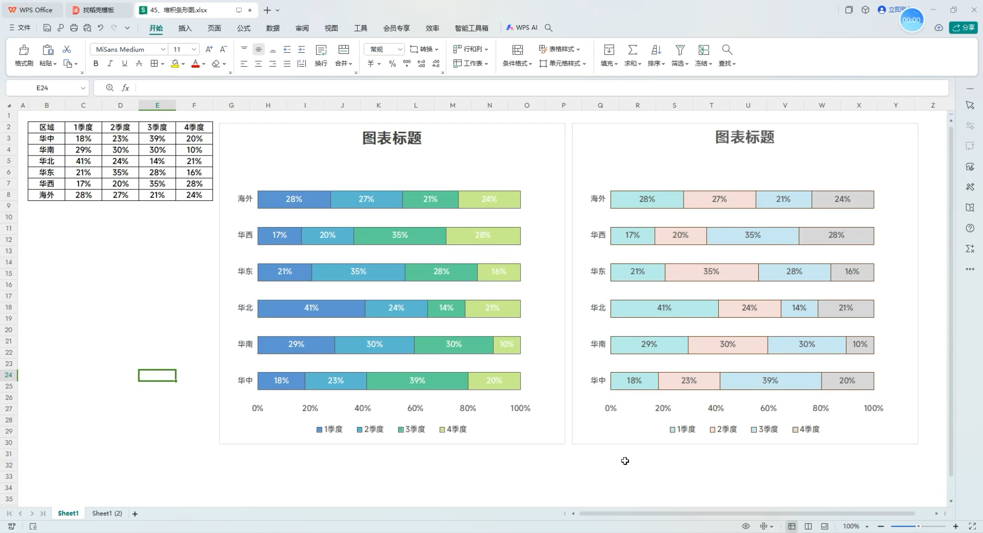 excel对比条形图图片