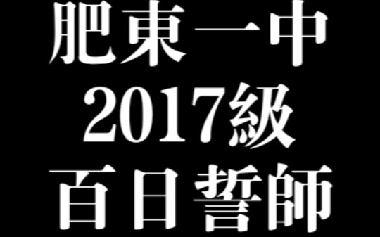 [图]肥东一中 2017级 百日誓师