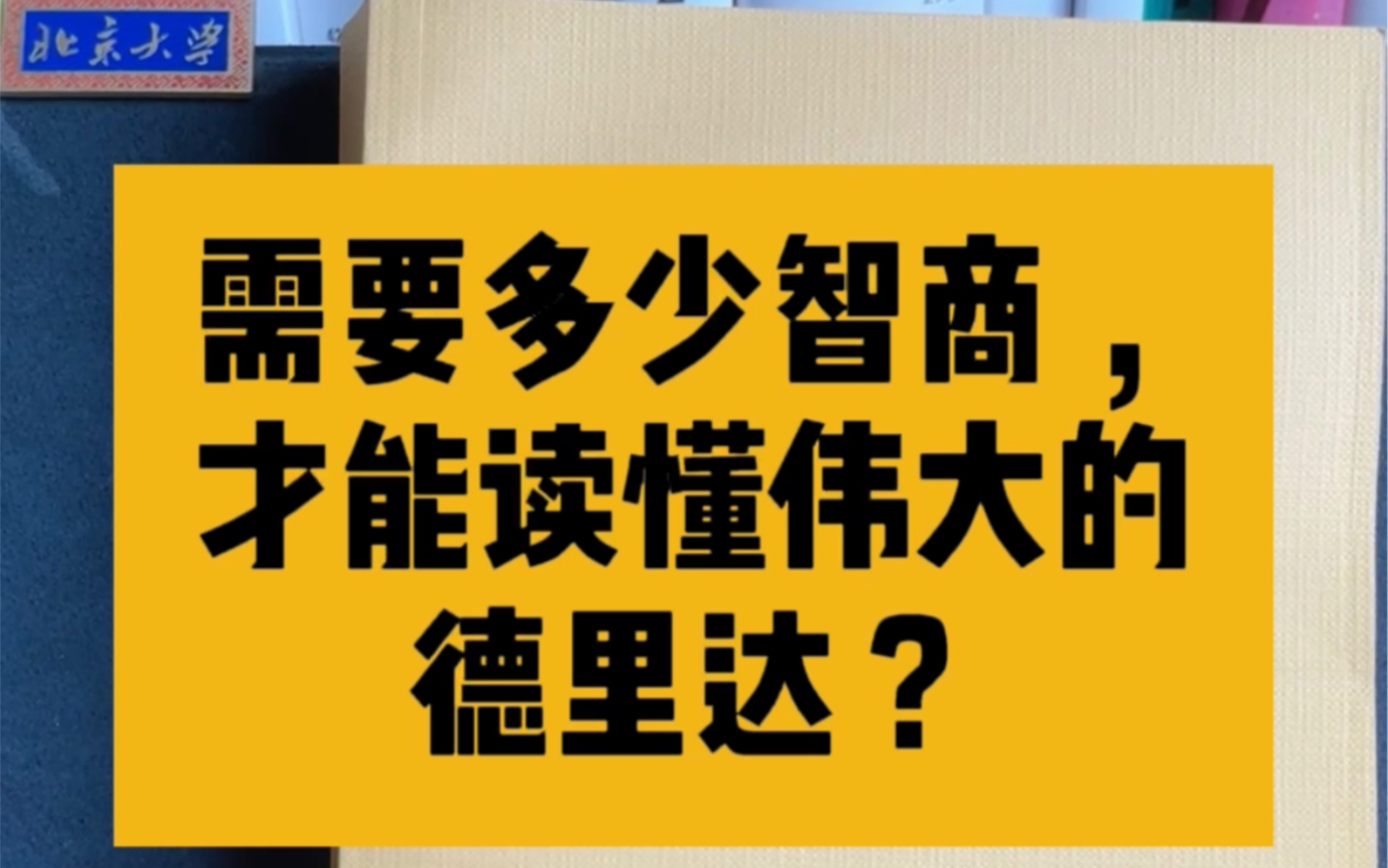 伟大的德里达,伟大的20世纪法国哲学!只有高智商的人才能读懂德里达!哔哩哔哩bilibili