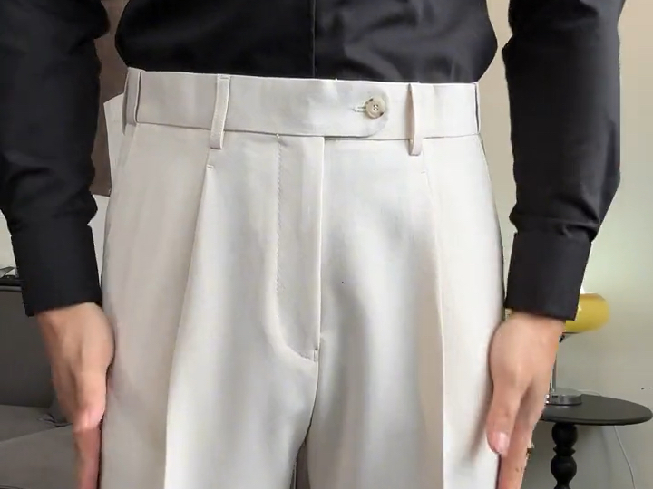 男士商务休闲松紧弹力腰西裤