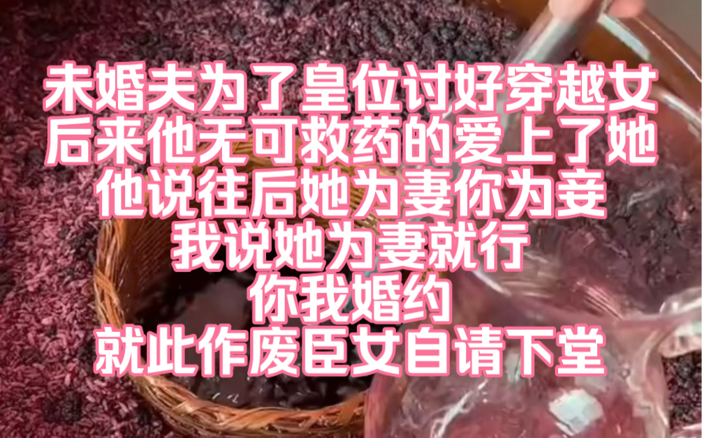 [图]未婚夫为了皇位讨好穿越女后来他无可救药的爱上了她他说往后她为妻，你为妾我说“她为妻就行你我婚约就此作废臣女自请下堂”重活一世我什么都不想要了，他却疯了。