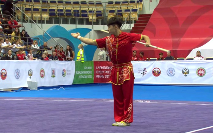 2017喀山武术世锦赛男子棍术冠军韩国队李雍蕴970分