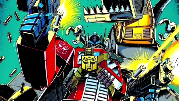 漫威元祖漫画风格的变形金刚插画