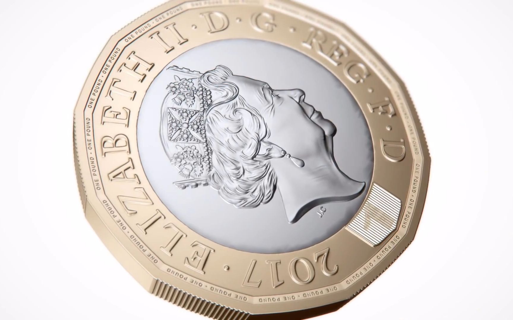 壹手设计2017全新一英镑硬币设计无解说版