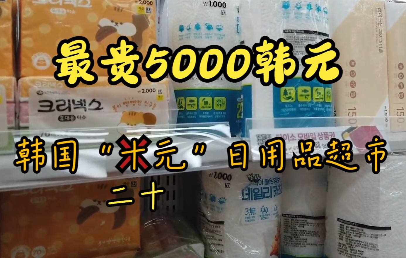韩国"二十元"日用品超市,让我想起了国内的十元小超市"全场十块,买啥