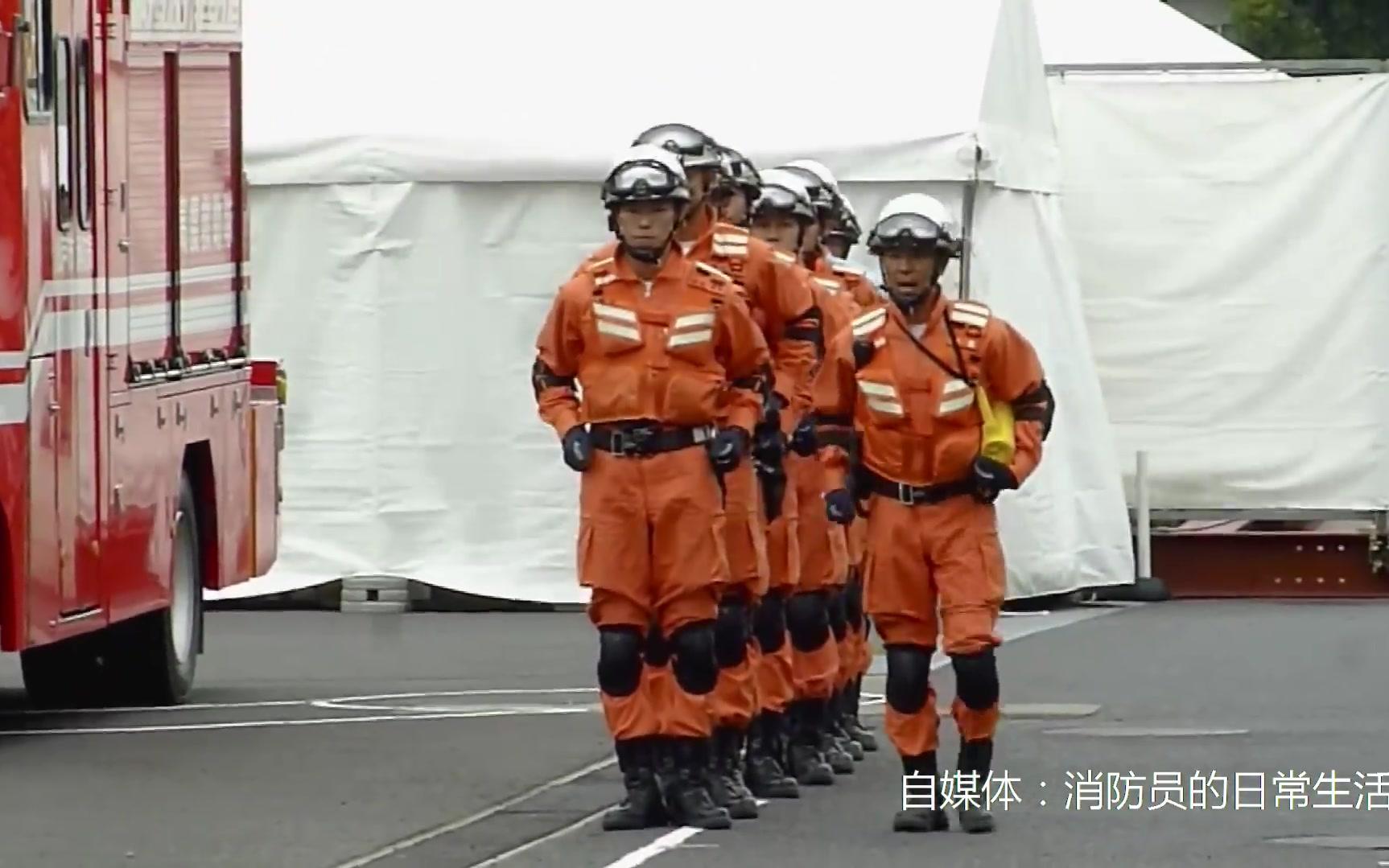 日本省消防员大比武,高速公路救援技术