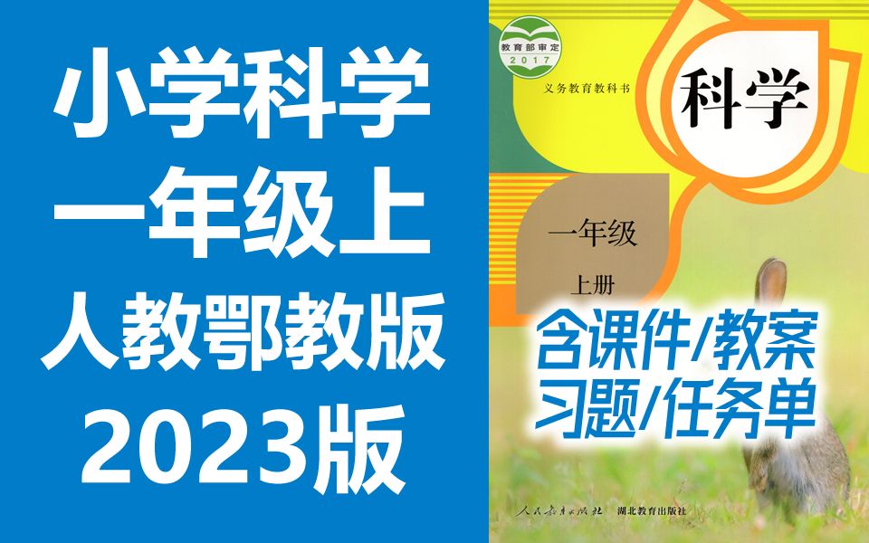 小学科学一年级科学上册 人教版 鄂教版 2023新版 小学科学1年级科学上册一年级上册1年级上册科学 人教鄂教版科学哔哩哔哩bilibili