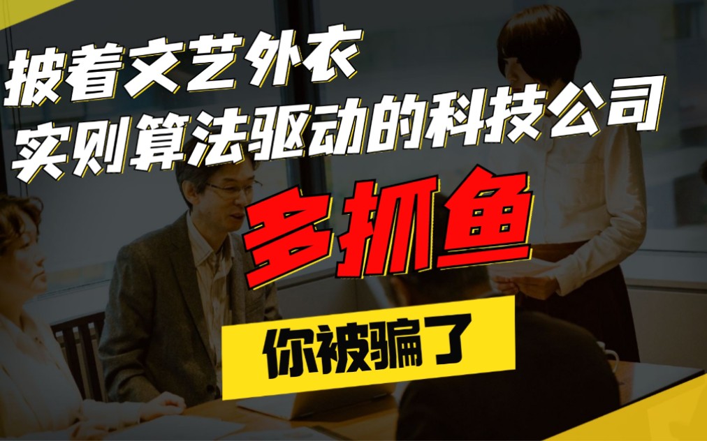 你被骗了!多抓鱼:披着文艺外衣,实则是算法驱动的科技公司.哔哩哔哩bilibili