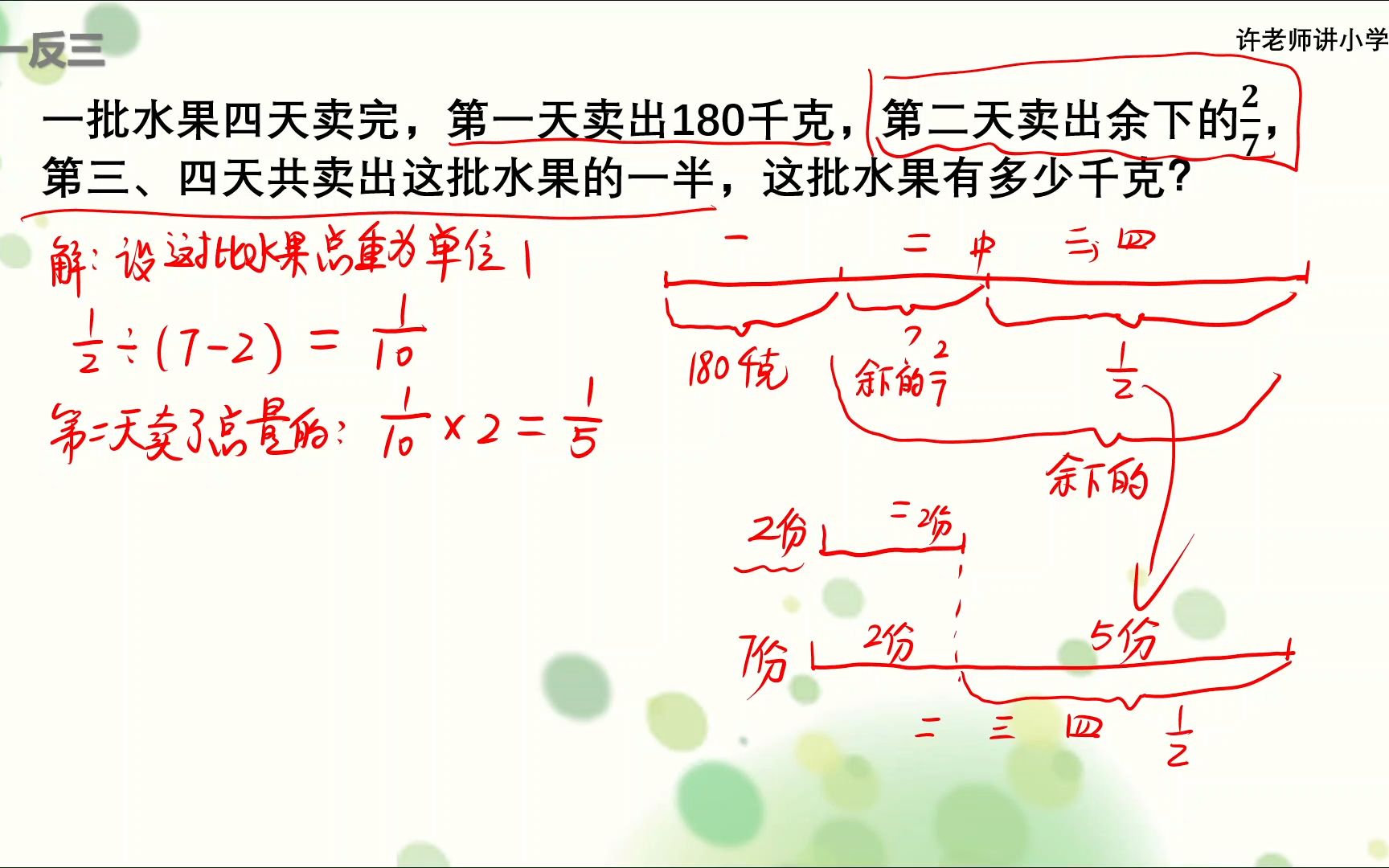 [图]如果连最基本的单位“1”都不知道怎么用，那分数应用题就很难了