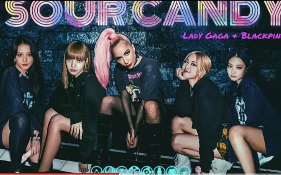 lady gaga和blackpink的sour candy mv即将发行?