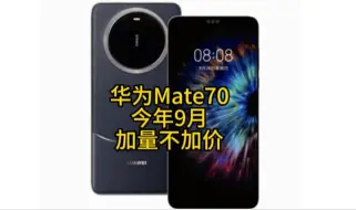 Скачать видео: 华为Mate70系列 又又又要来了！下半年旗舰大乱斗