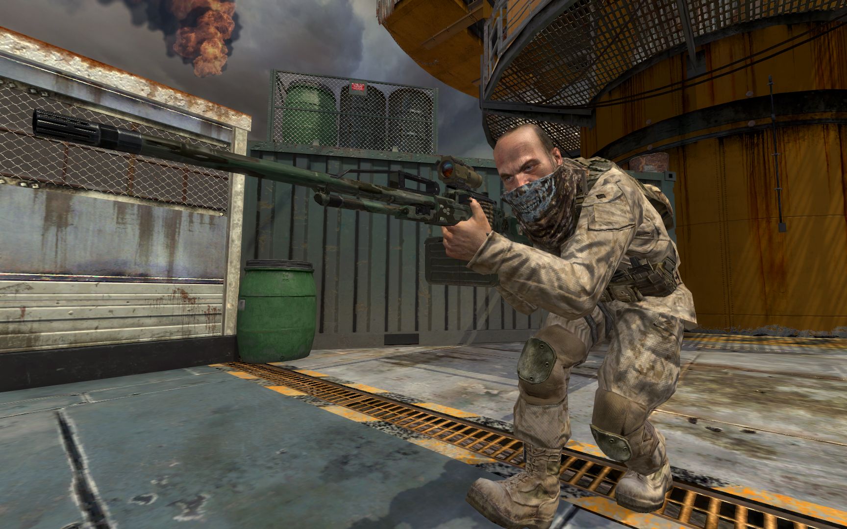 使命召唤olpkp的冲锋团队热成像大机枪挑战真的如米兰所说毫无后座