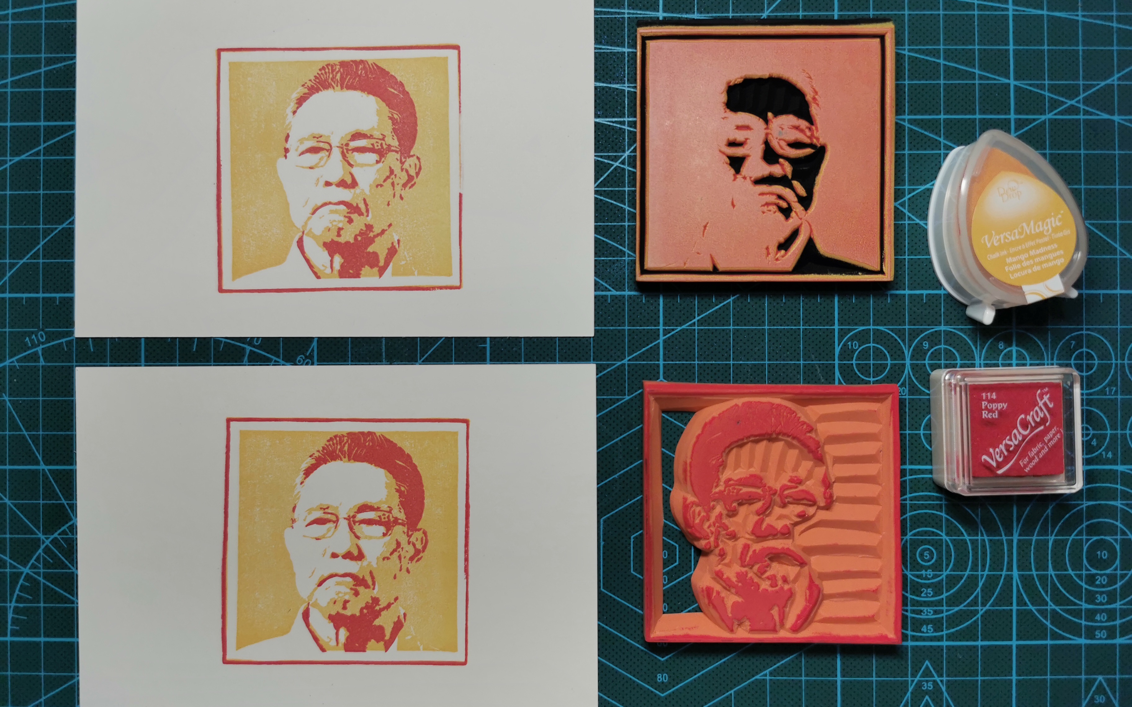 【橡皮章人像套色教程】致敬伟大的抗疫英雄 钟南山