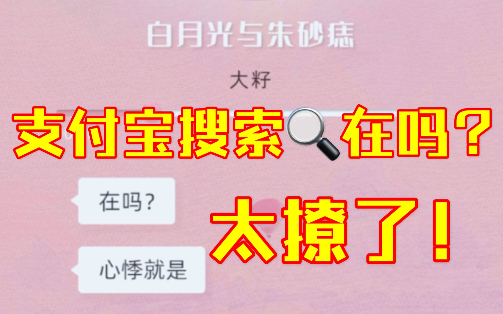 【支付宝搜索在吗?】支付宝太撩了!哔哩哔哩bilibili